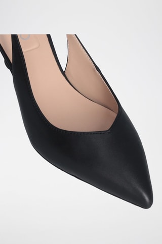 Zapatos de piel caprina de tacón - Negro