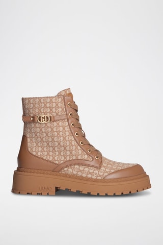 Botines Rumi - Beige y marrón