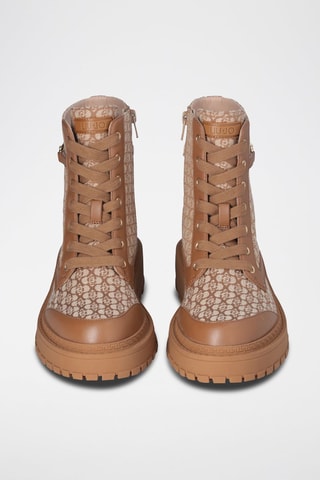 Botines Rumi - Beige y marrón
