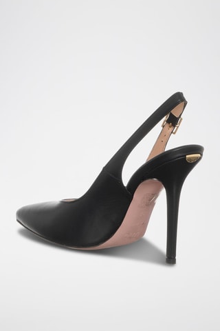 Zapatos de piel ovina de tacón Marilyn - Negro