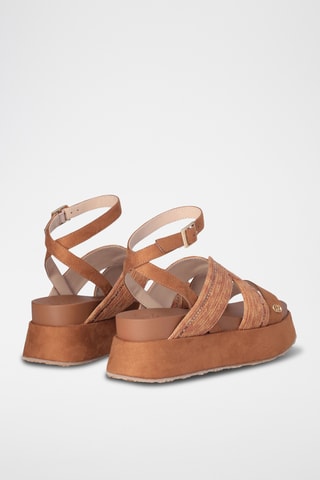 Sandalias con plataforma - Marrón