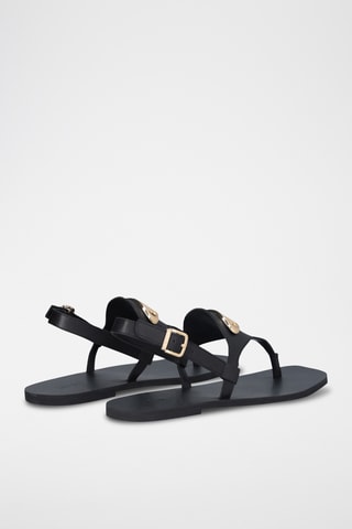 Sandalias de piel - Negro