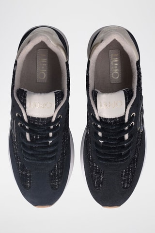 Zapatillas de piel con plataforma Dreamy - Blanco, negro y beige