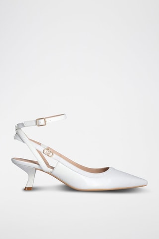 Zapatos de piel caprina de tacón Gemy - Blanco