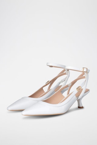 Zapatos de piel caprina de tacón Gemy - Blanco