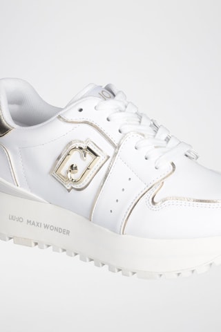 Zapatillas de piel Maxi Wonder - Blanco y dorado
