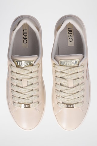 Zapatillas de piel de toro Silvia - Blanco y plateado