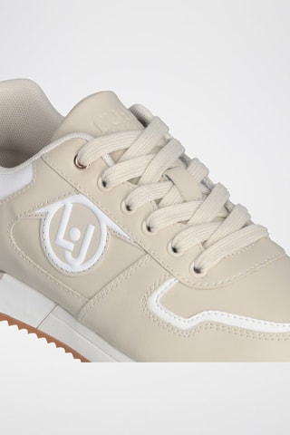 Zapatillas de piel - Blanco y beige