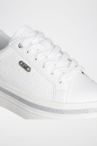 Zapatillas con plataforma - Blanco y plateado