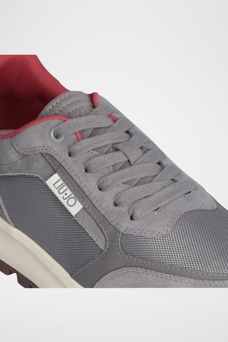 Zapatillas de piel Running - Azul y gris