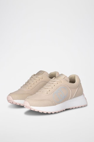 Tenis Lolo - Beige y plateado
