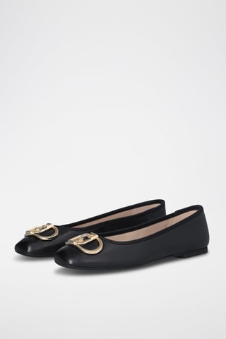 Bailarinas de piel ovina Dafne - Dorado y negro