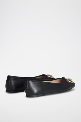 Bailarinas de piel ovina Dafne - Dorado y negro