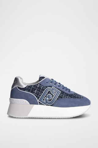 Zapatillas de piel con plataforma Dreamy - Azul