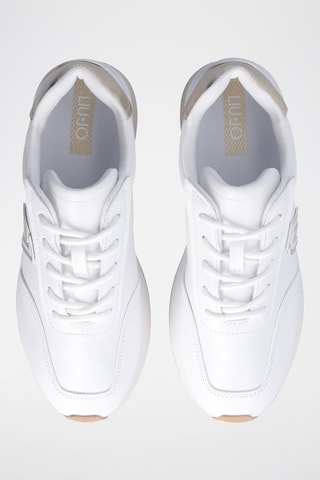 Zapatillas de piel con plataforma Dreamy - Blanco, beige y dorado