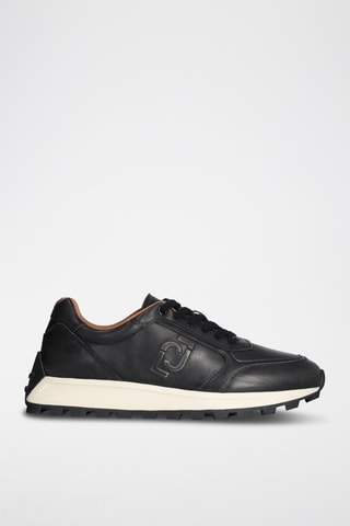 Zapatillas de piel - Negro
