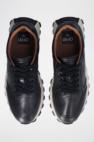 Zapatillas de piel - Negro