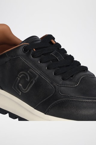 Zapatillas de piel - Negro