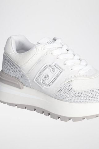Zapatillas de piel Amazing - Blanco y plateado