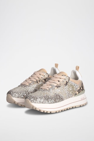 Zapatillas Maxi Wonder - Beige, blanco y plateado