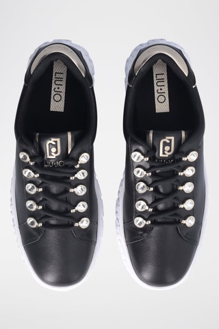Zapatillas de piel Lovely - Negro