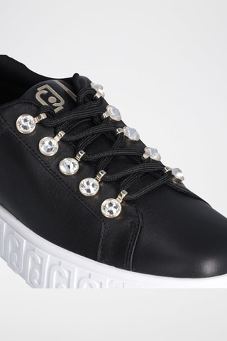 Zapatillas de piel Lovely - Negro