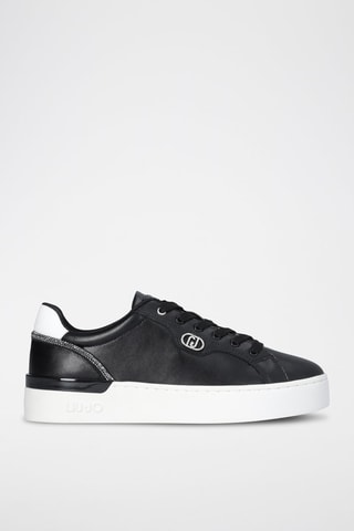 Zapatillas de piel Silvia - Negro