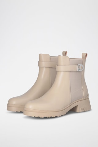 Botines de piel - Beige