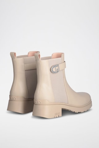 Botines de piel - Beige