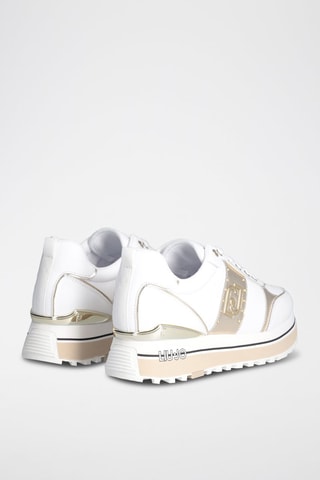 Zapatillas de piel Maxi Wonder - Blanco y dorado