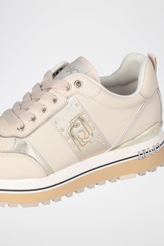 Zapatillas de piel Maxi Wonder - Blanco, beige y dorado