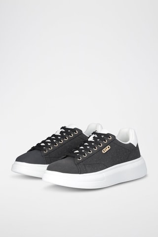 Zapatillas con plataforma - Blanco y negro
