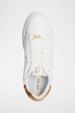 Zapatillas de piel caprina con plataforma Cleo - Blanco