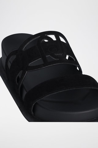 Sandalias de nobuk Loren - Negro