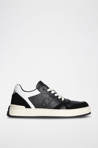 Zapatillas de piel Boy - Negro y blanco