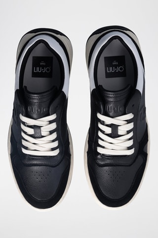 Zapatillas de piel Boy - Negro y blanco
