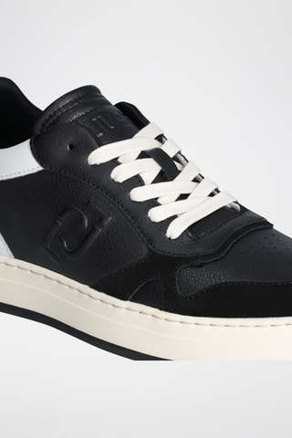 Zapatillas de piel Boy - Negro y blanco