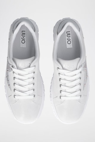 Zapatillas de piel Lovely - Blanco, dorado y plateado