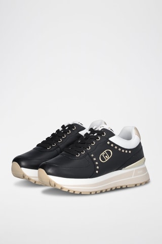 Zapatillas de piel - Negro