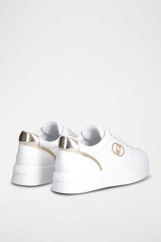 Zapatillas de piel con plataforma Pretty - Blanco