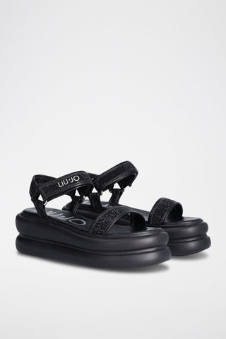 Sandalias con plataforma - Negro