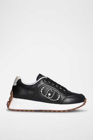 Zapatillas de piel Lolo - Negro