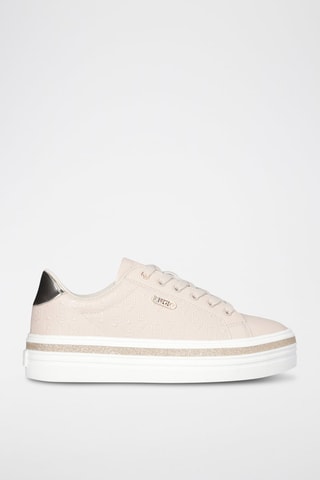 Zapatillas con plataforma - Beige
