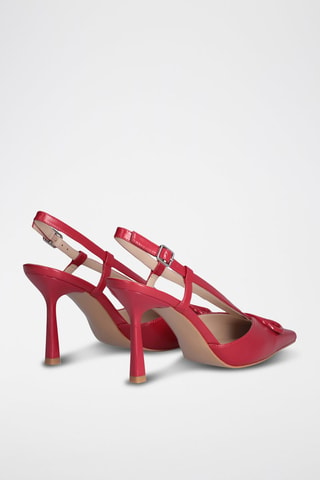 Zapatos de piel caprina de tacón - Rojo