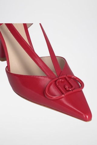 Zapatos de piel caprina de tacón - Rojo