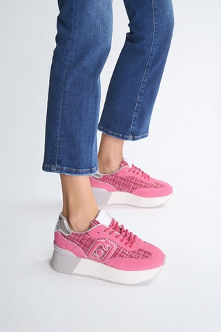 Zapatillas de piel con plataforma Dreamy - Rosa