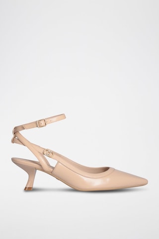 Zapatos de piel caprina de tacón Gemy - Beige