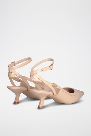 Zapatos de piel caprina de tacón Gemy - Beige