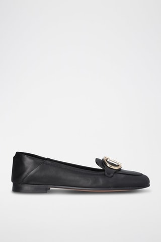 Mocasines de piel ovina Emel - Negro y dorado