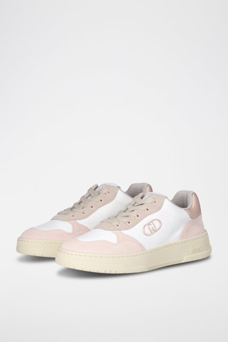 Zapatillas de piel Me - Blanco, rosa y dorado